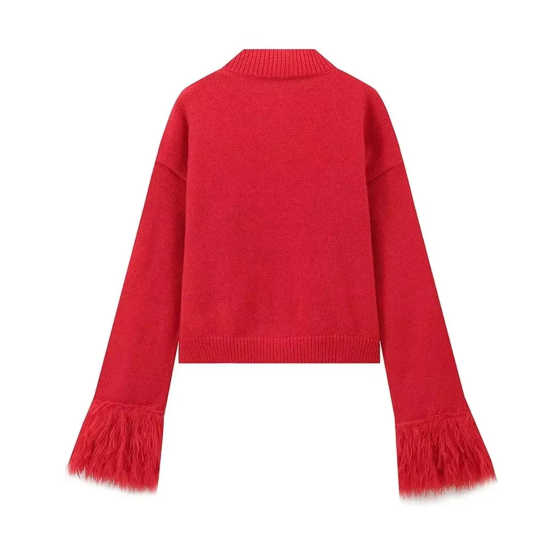 Cardigan mit Federärmeln