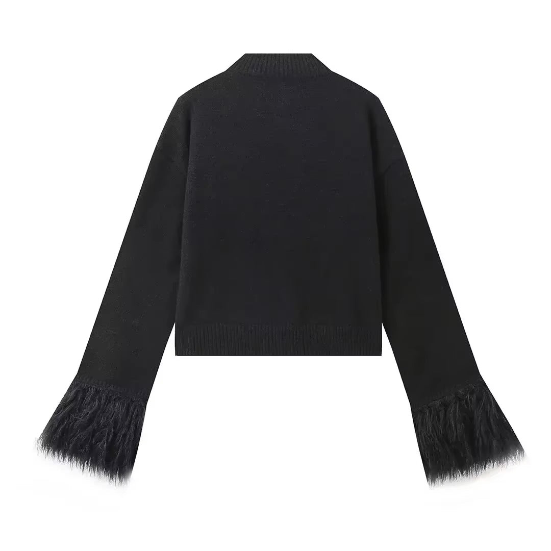 Cardigan mit Federärmeln