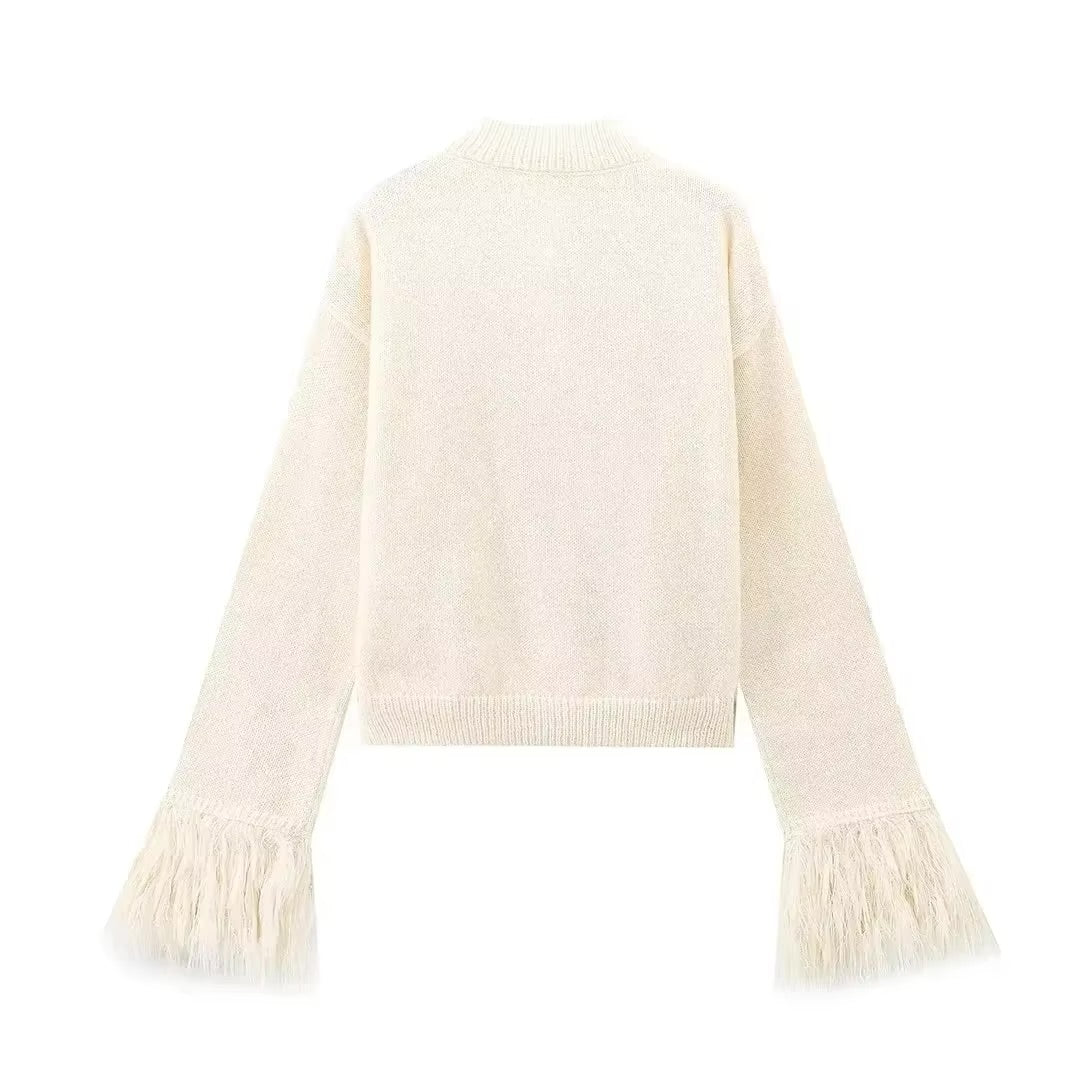 Cardigan mit Federärmeln