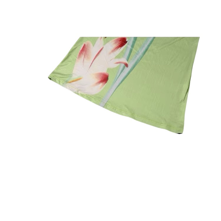Sommerkleid mit Cut-Out und Blumenmuster