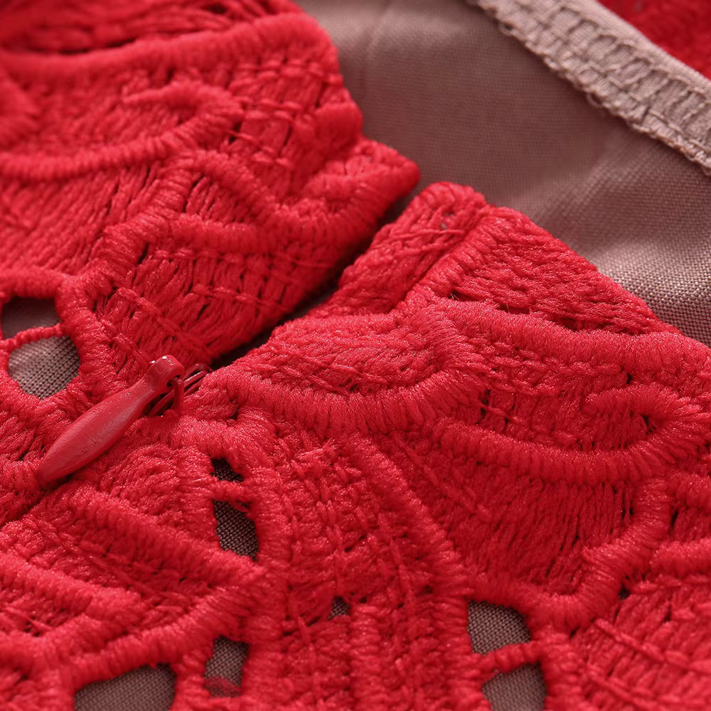 Abendkleid Spitze mit Schleifen