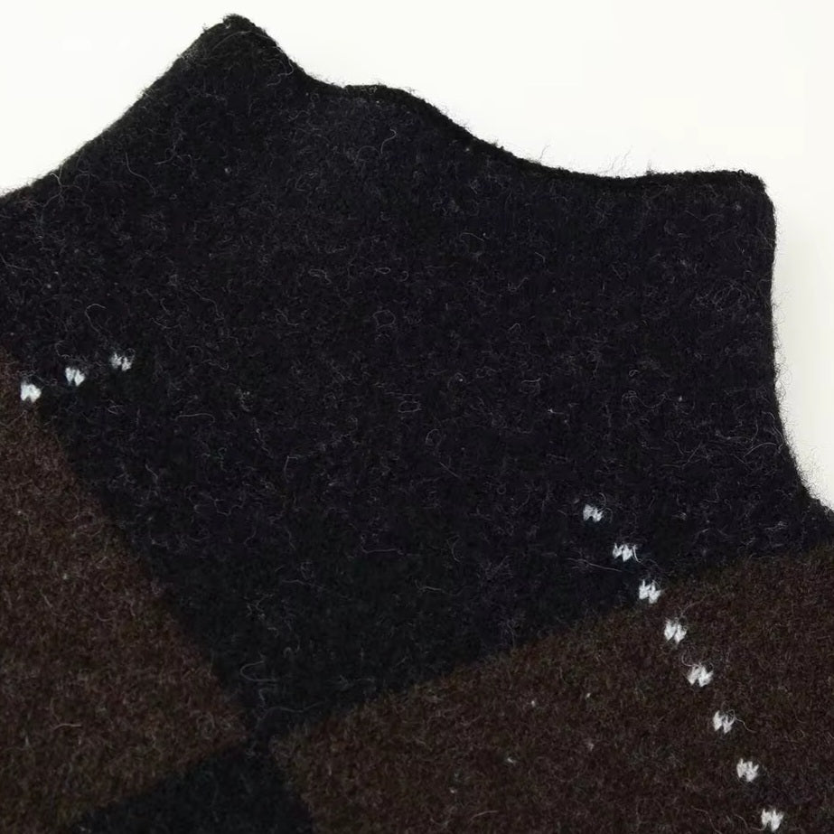 Strickpullover Karomuster