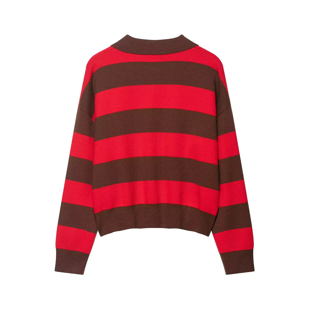 Gestreifter Strickpullover