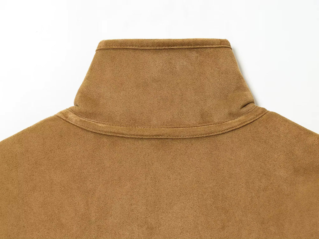 Wildleder-Optik Wendejacke mit Teddyfell