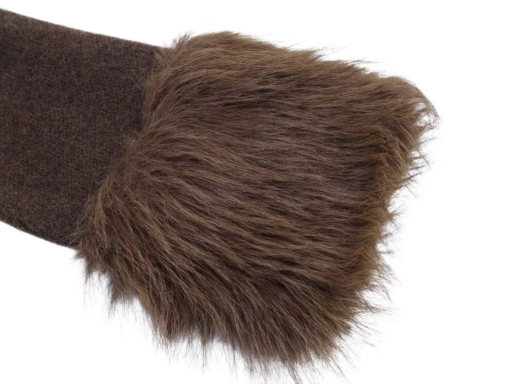 Strick Set mit Kunstpelz