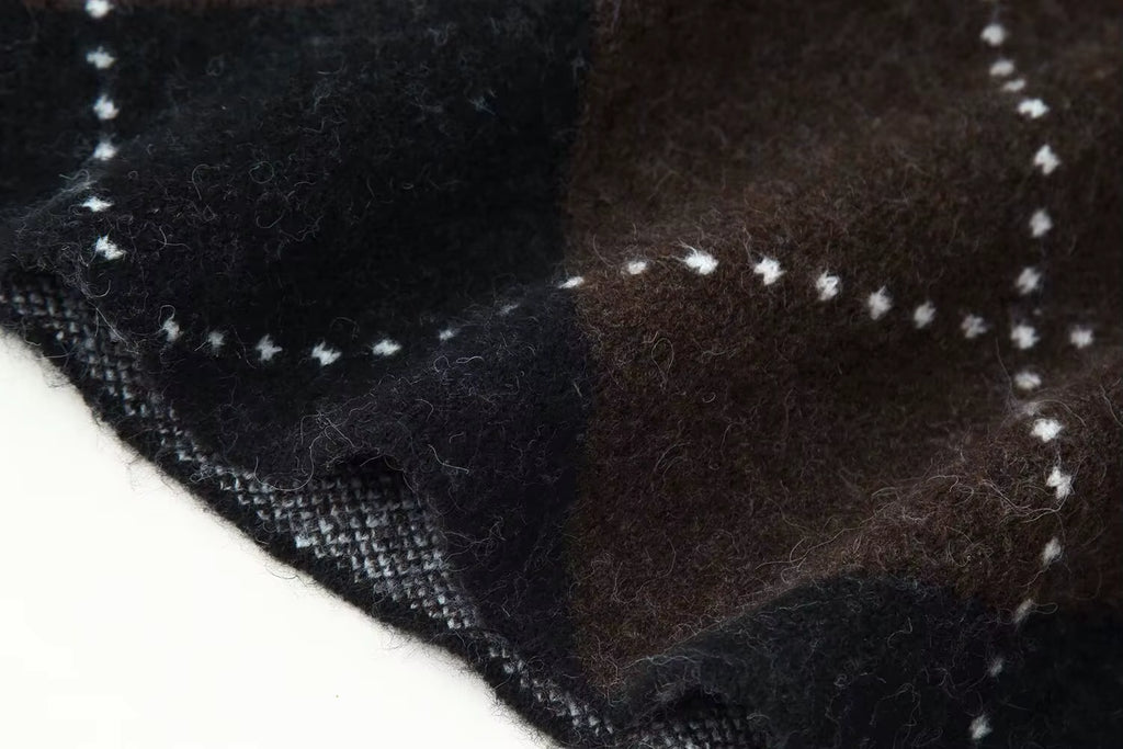 Strickpullover Karomuster