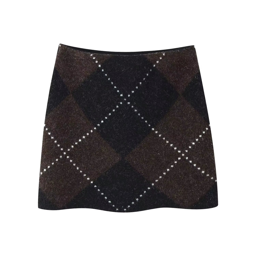 Strickpullover Karomuster