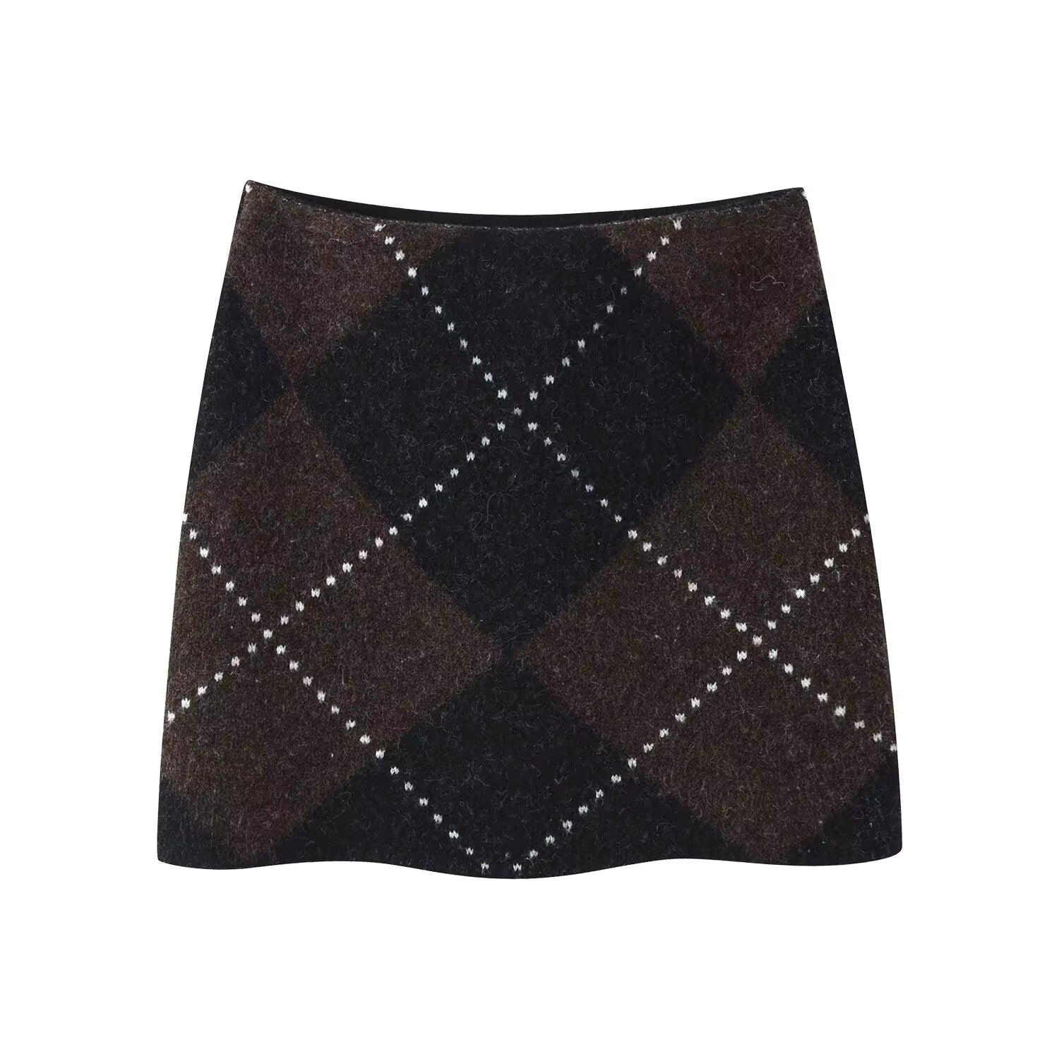 Strick Rock mit Karo Muster