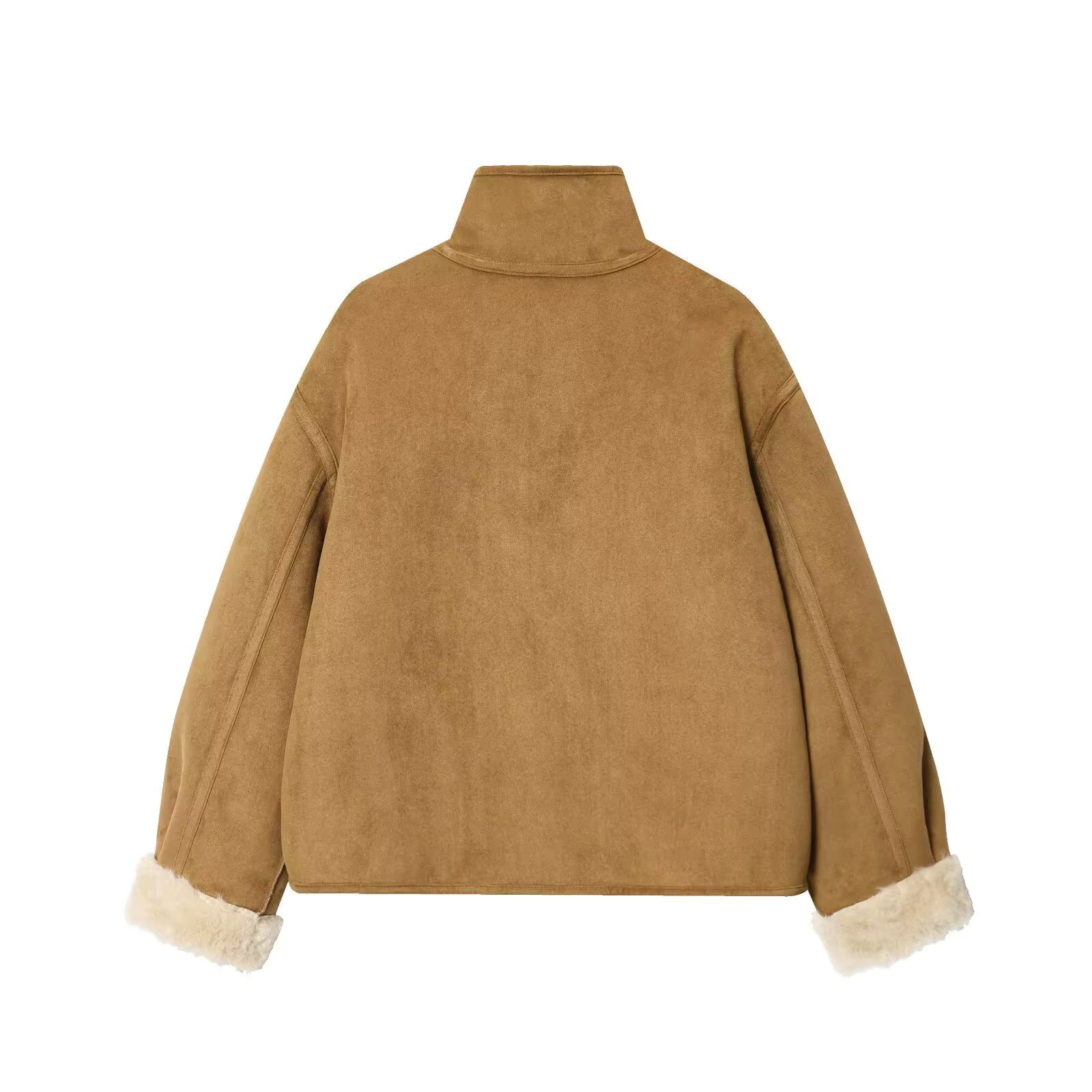 Wildleder-Optik Wendejacke mit Teddyfell