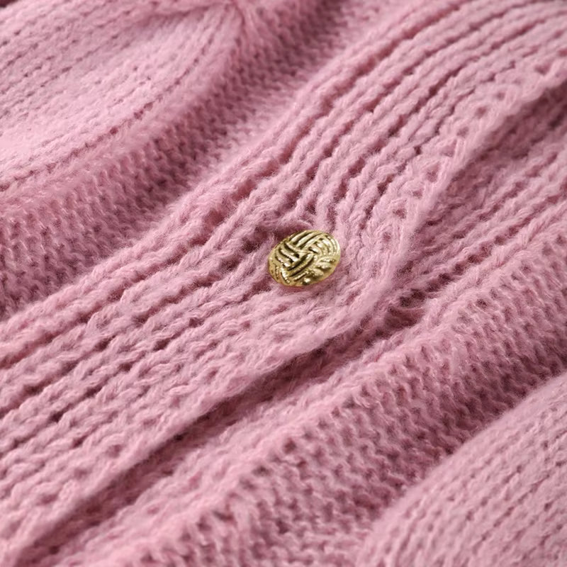 Strickoberteil mit Zopf Muster