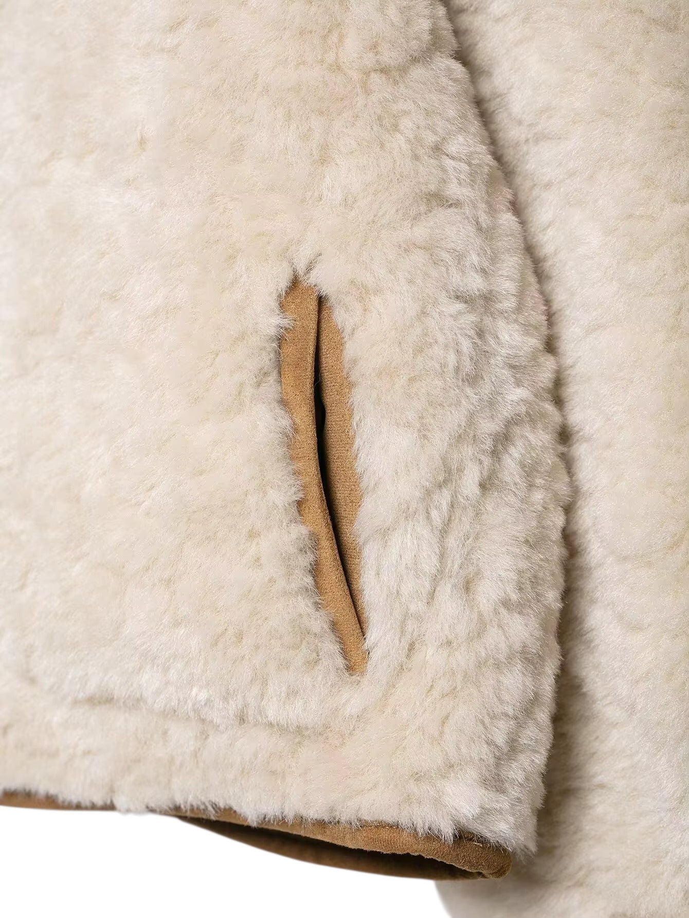 Wildleder-Optik Wendejacke mit Teddyfell