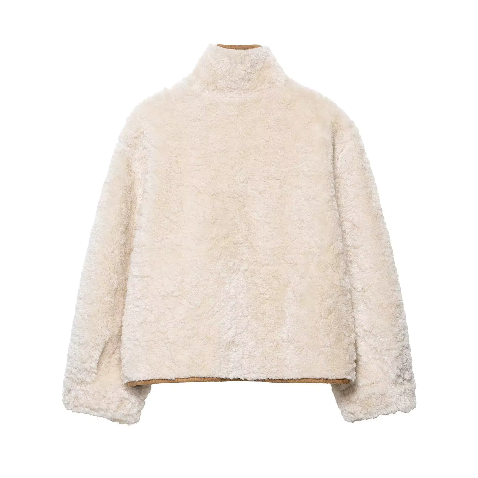 Wildleder-Optik Wendejacke mit Teddyfell