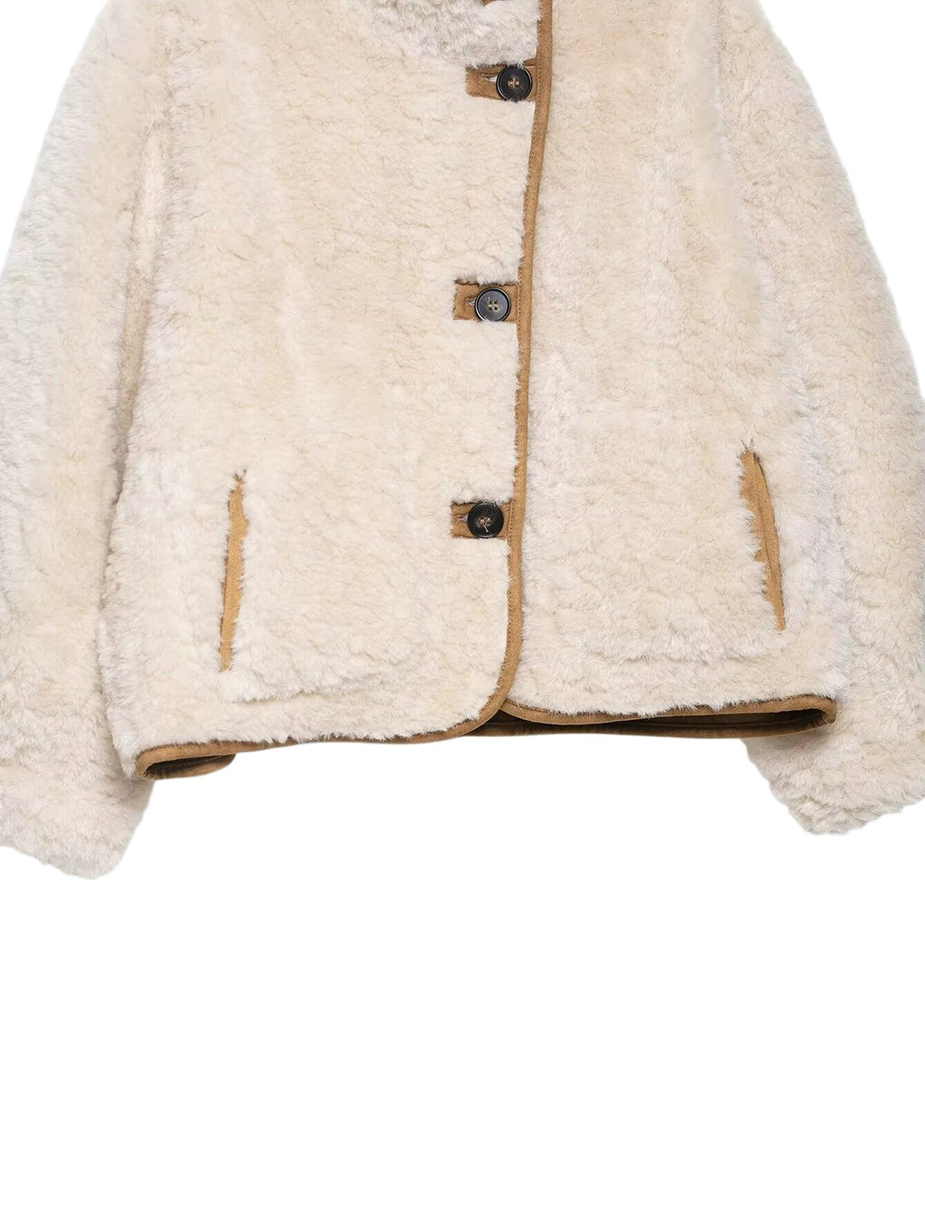 Wildleder-Optik Wendejacke mit Teddyfell