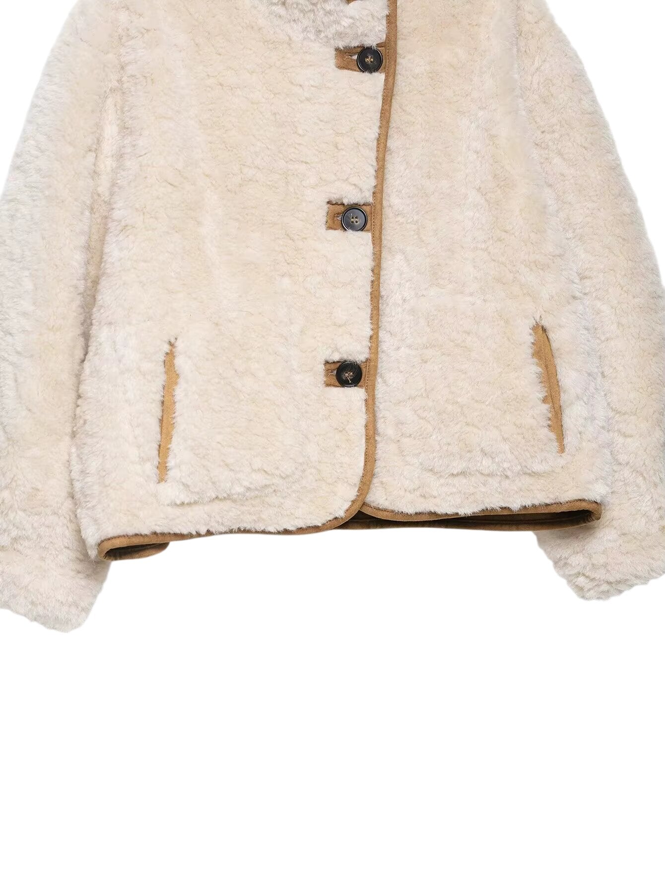 Wildleder-Optik Wendejacke mit Teddyfell