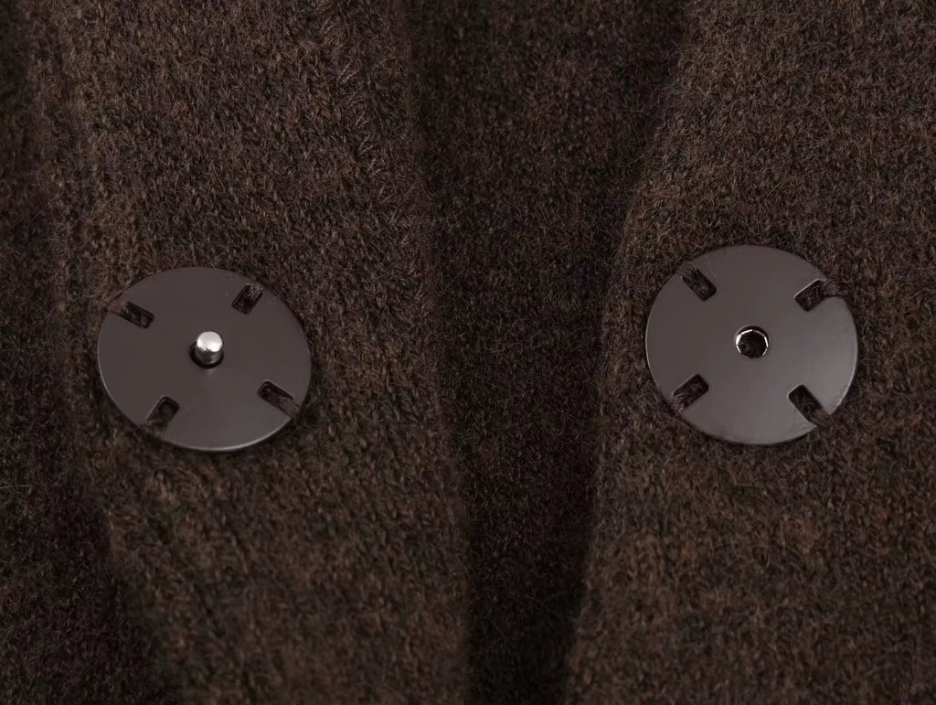 Strick Jacke mit Kunst Pelz