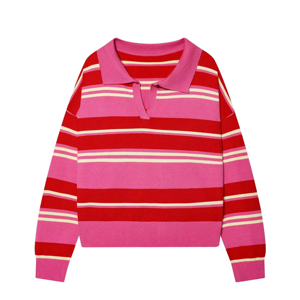 Gestreifter Strickpullover