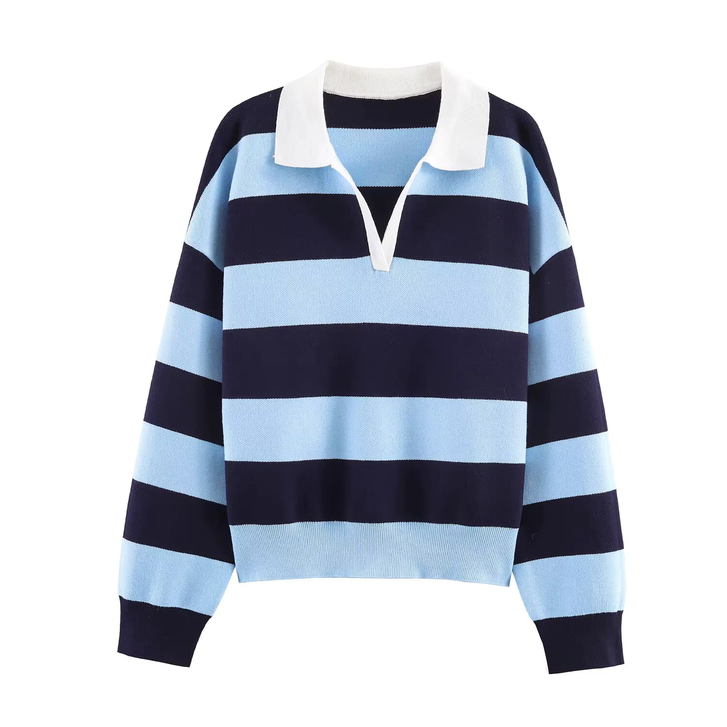 Gestreifter Strickpullover