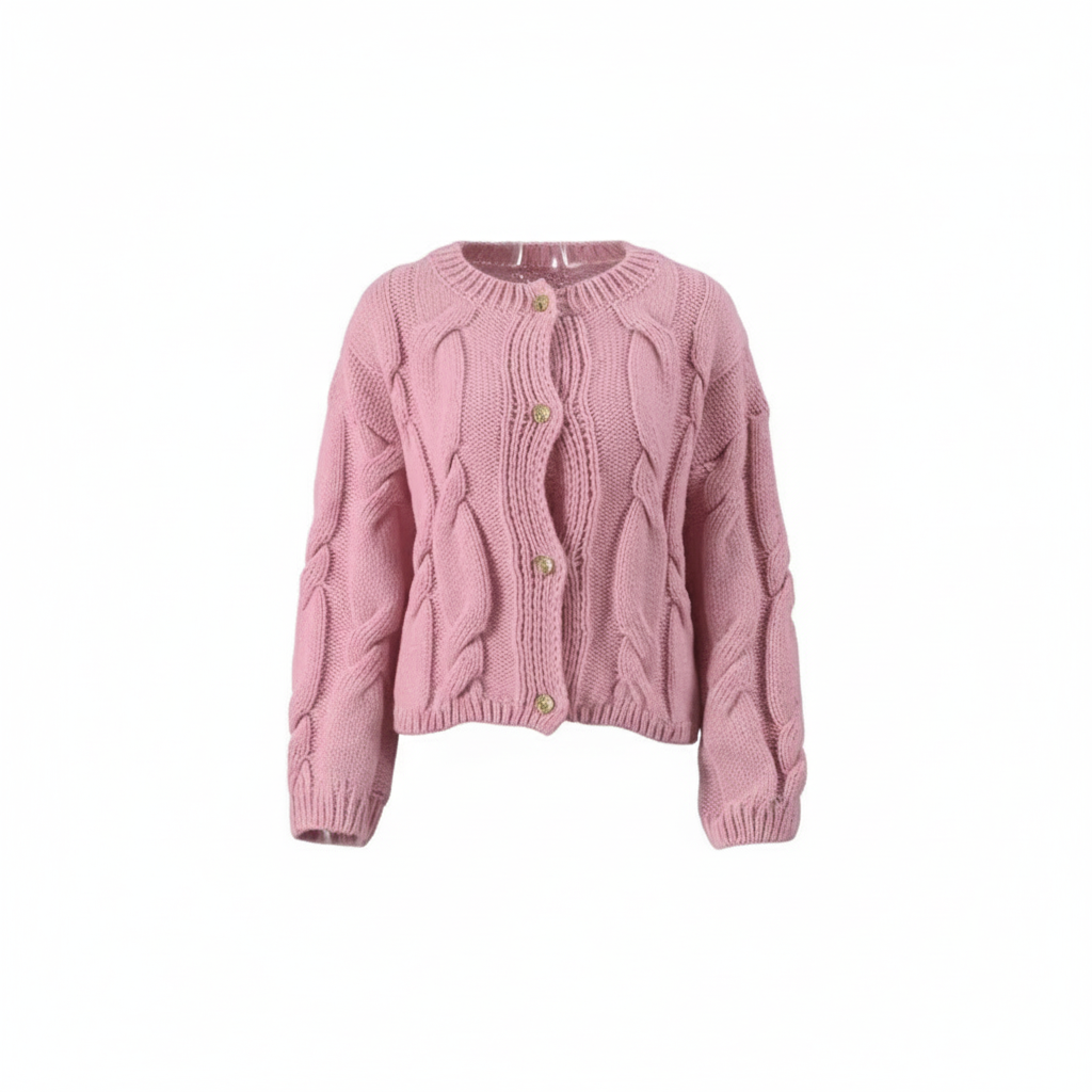 Strickoberteil mit Zopf Muster